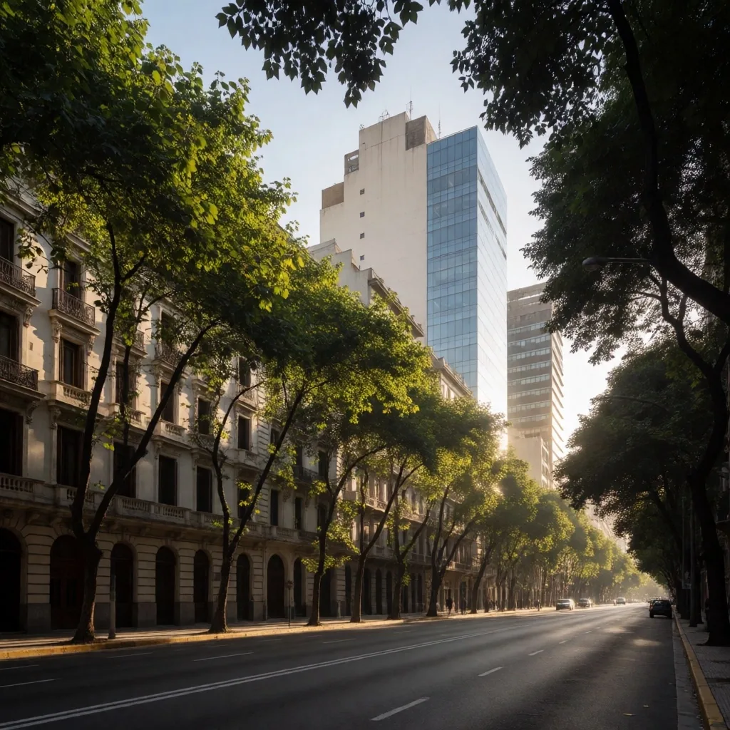 Av. del Libertador en el barrio de Recoleta, Buenos Aires